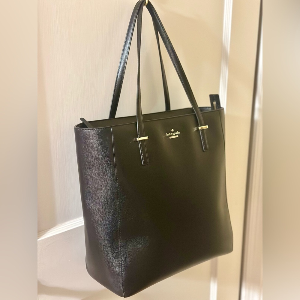 Kate Spade Classic Black Pebbled Leather Tote